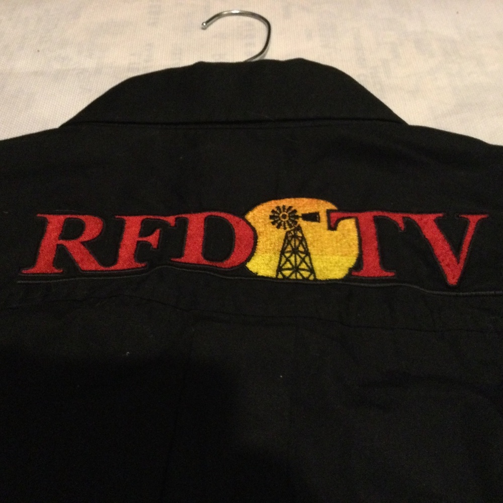 Cinch Western RFD-TV XXL tall Black Rodeo Shirt VG+